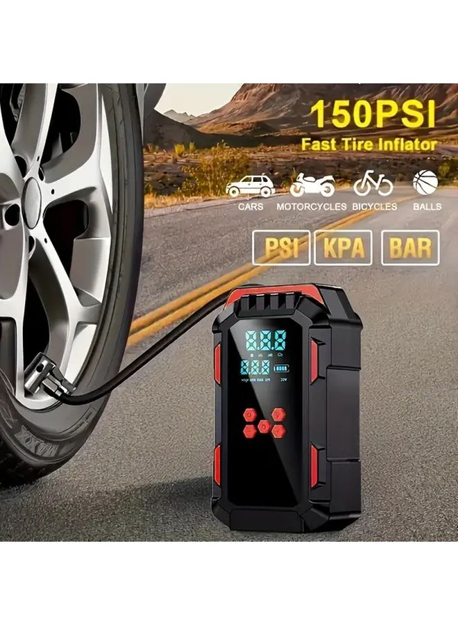 Multifunctional Host And Accessory Set 10 In 1 Car Jump Starter Air Compressor - Image 4